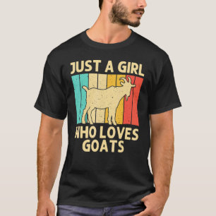Camiseta Caprino Para Raparigas Crianças Fazenda De Capim A