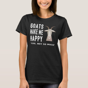 Camiseta Caprinos De Cabra Me Fazem Feliz Você Não É Muito