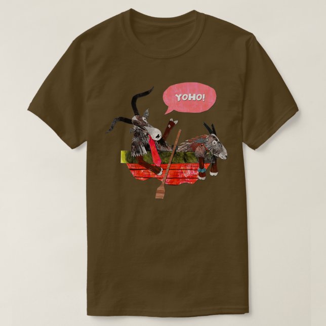 Camiseta Caprinos num Barco (Frente do Design)