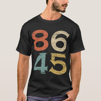 Camiseta cápsula clássica de vintage 86 45 com antitrump