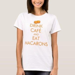 CAMISETA CÁPSULAS DE BEBIDA E MACARÕES DE COMER