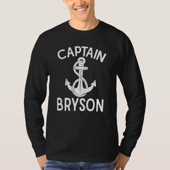 Camiseta Captain Bryson Anchor Boat Boating Ship Yacht (Frente)