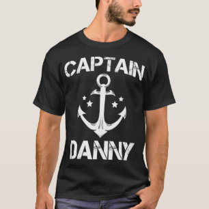 Camiseta CAPTAIN DANNY Funny Birthday Nome Personalizado Bo