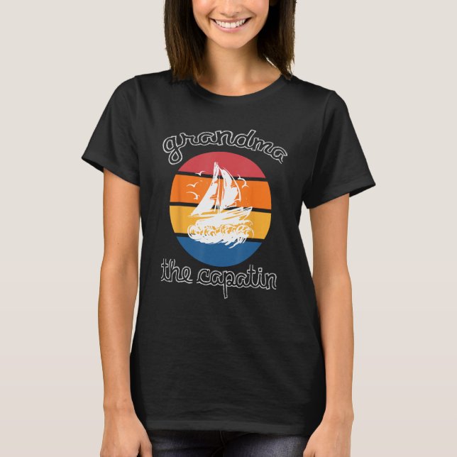 Camiseta Captain Grandma Sailing Boat Life o captain my cap (Frente)