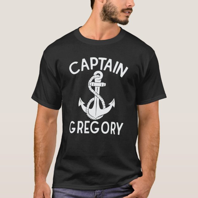 Camiseta Captain Gregory Anchor Boating Ship Yacht Boat (Frente)
