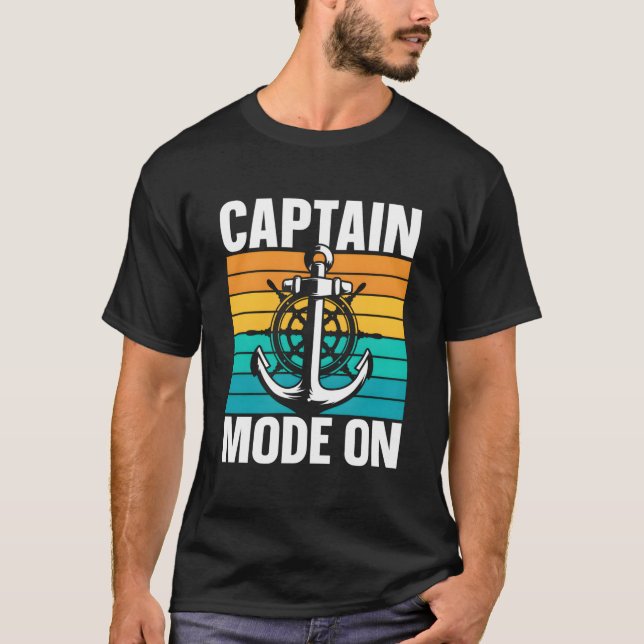 Camiseta Captain Mode On Skipper Boat Owner Ship (Frente)
