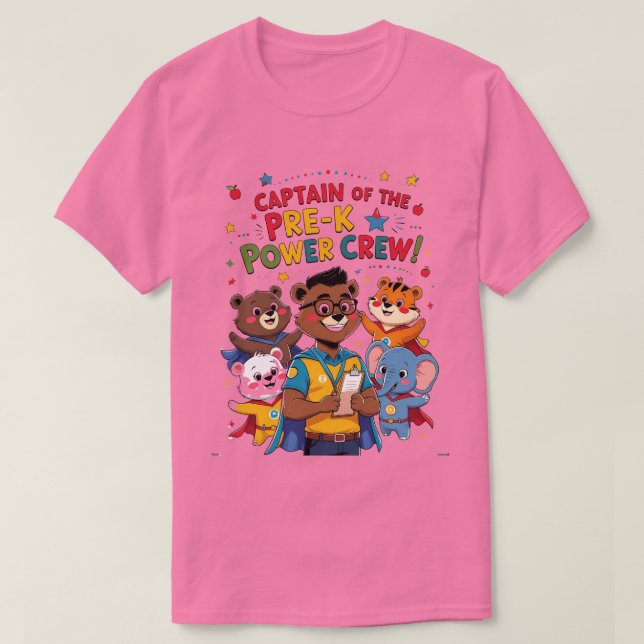 Camiseta Captain of the Pre-K Power Crew (Frente do Design)