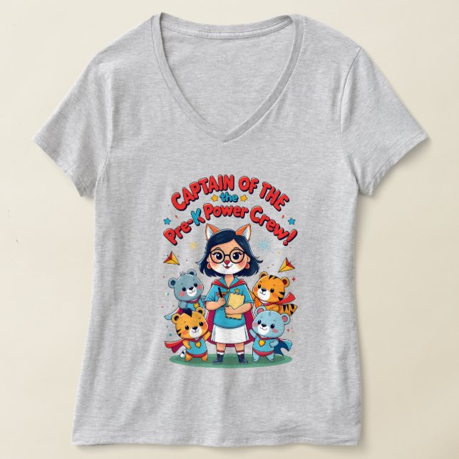 Camiseta Captain of the Pre-K Power Crew (Postura )