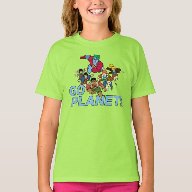 Camiseta Captain Planet and the Planeteers - Go Planet! (Frente)