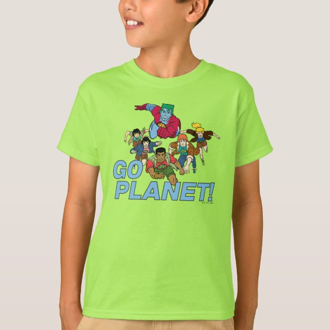 Camiseta Captain Planet and the Planeteers - Go Planet! (Frente)