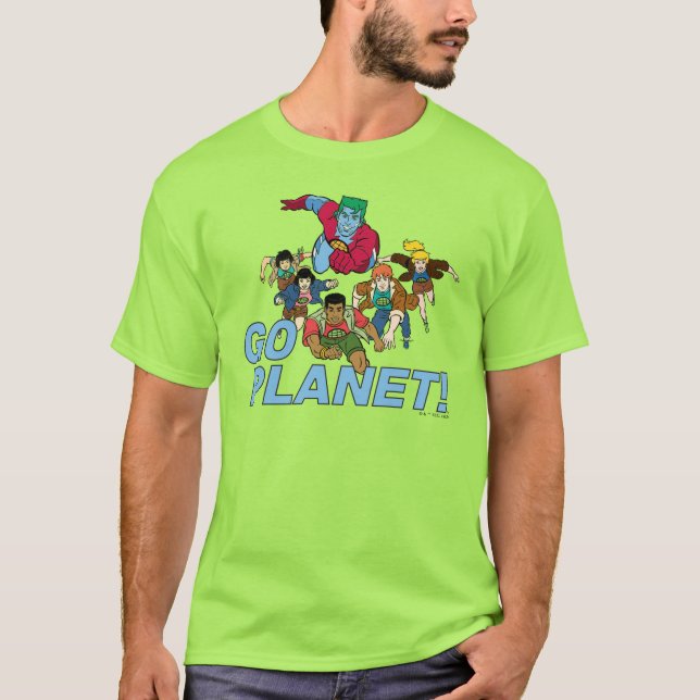 Camiseta Captain Planet and the Planeteers - Go Planet! (Frente)