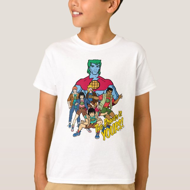 Camiseta Captain Planet Group Graphic - The Power Is Yours! (Frente)