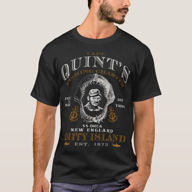 Camiseta Captain Quint's Jaw Skull (Universal Â© UCS LLC) (Frente)