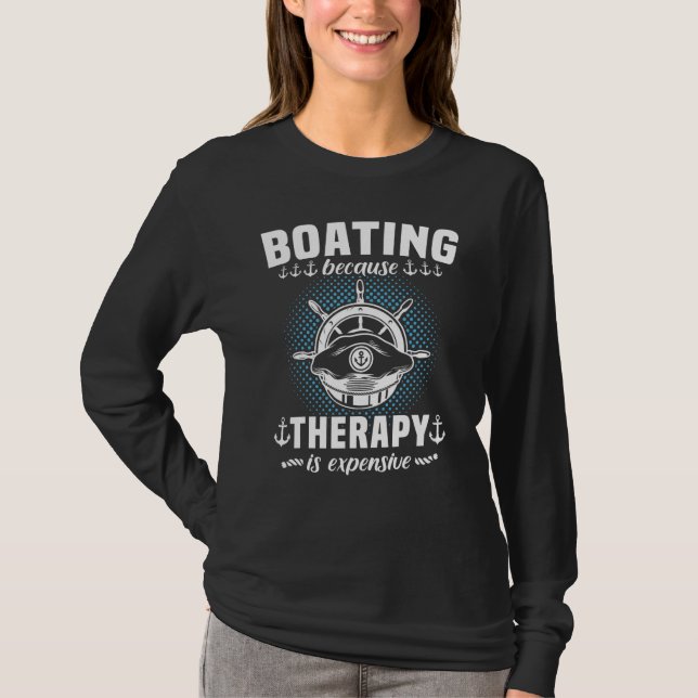Camiseta Captain Sports Boat Sailing Sailing Boat Motor Boa (Frente)