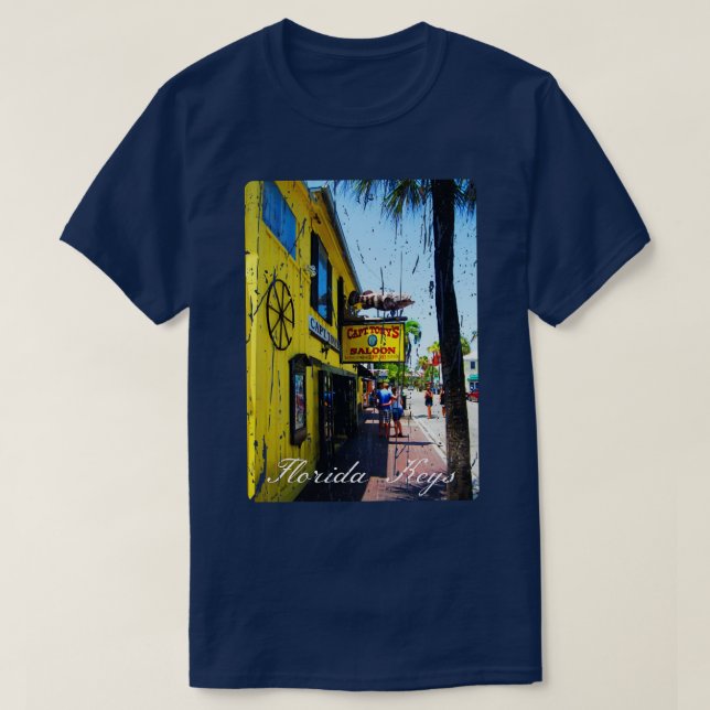 Camiseta CAPTAIN TONYS BAR SALOON FLORIDA KEYS TShirt (Frente do Design)