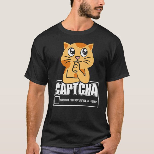 Camiseta Captcha Cat Robot (Frente)