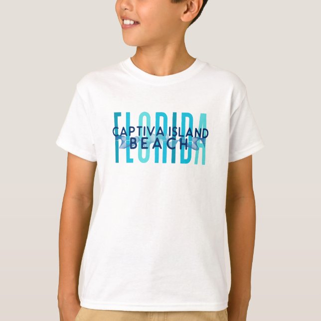 Camiseta Captiva Island Beach Florida (Ocean Waves) (Frente)