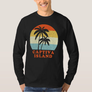 Camiseta Captiva Island Florida Vintage Palm Tree Sunset Va