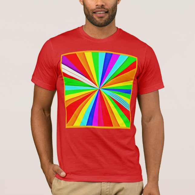 Camiseta Captivando o padrão colortivo de matizes vibrantes (Frente)