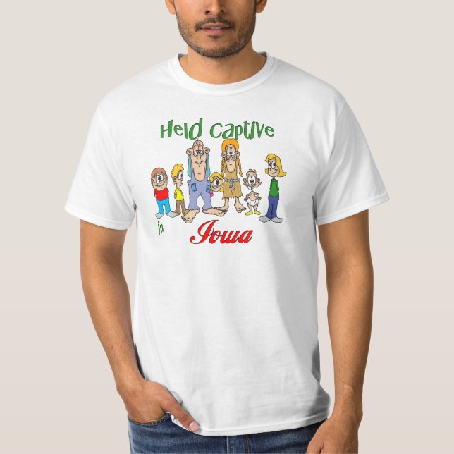 Camiseta Captivo detido em Iowa (Frente)
