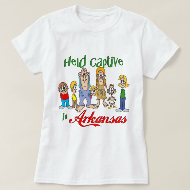 Camiseta Captivo detido no Arkansas (Frente do Design)