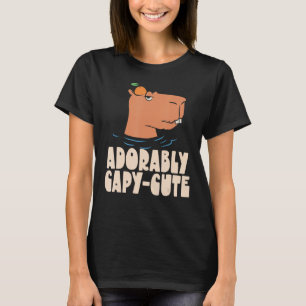 Camiseta Captura Adorável De Capybaras Animais Cutes Rodent