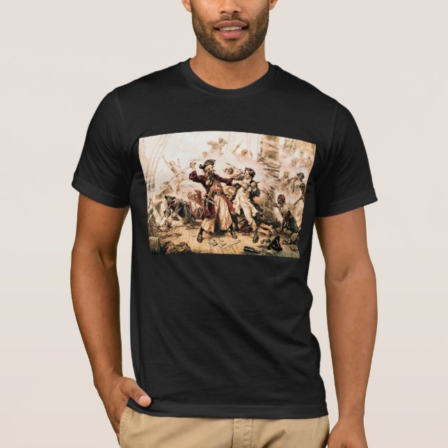 Camiseta Captura, Barba Negra Pirata, Vingança da Rainha An (Frente)