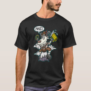 Camiseta Captura Com Cerveja De Bebendo De Cerveja Pretzel