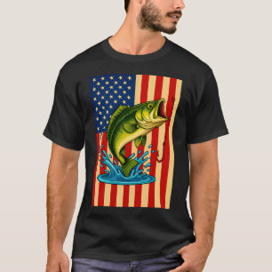 Camiseta Captura de bandeira de peixe - Tubarão azul