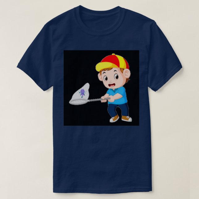 Camiseta Captura de borboletas insetos 2 (Frente do Design)