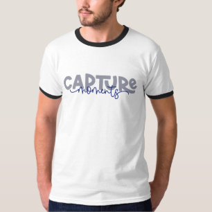 Camiseta Captura de Momentos Tipografia Citações Motivacion