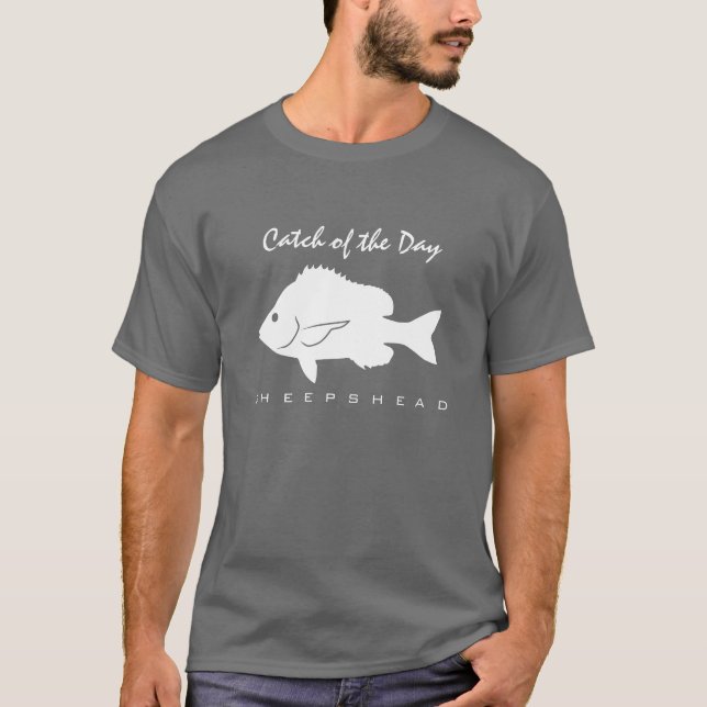 Camiseta Captura do dia - t-shirt do Sheepshead (Frente)