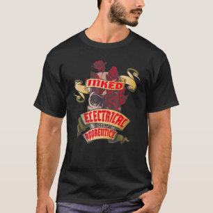 Camiseta Captura Elétrica Crânio Incluso E Rosas vermelhas