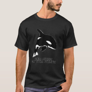 Camiseta Captura Longa De Baleia Orca Cuja Folha É Cortada