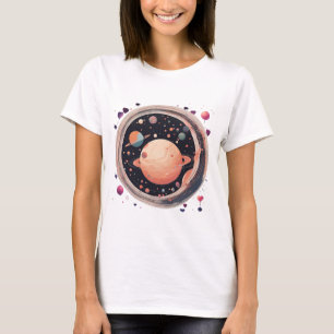 Camiseta 💖 🌠 "Capturado em sua órbita"