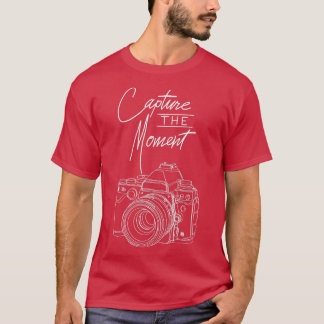Camiseta Capturar a Camera Fotografia Momento da Camera par