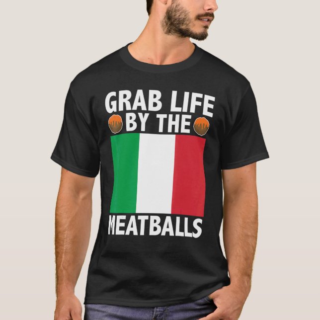 Camiseta Capturar A Vida Pela Bandeira Italiana Da Comida I (Frente)