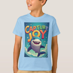 Camiseta Capturar Alegria: Tubarão de Desenho Animado Diver