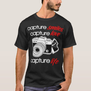 Camiseta Capturar Sorrisos Ama Fotografia De Vida Com Câmer
