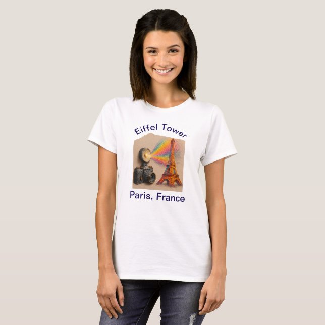 Camiseta  Capture the Magic of the World – Eiffel Tower (Frente Completa)