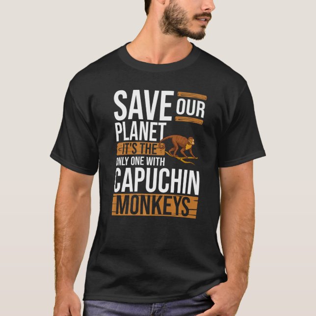 Camiseta Capuchim Macaco Gaiola Comida Animal 2 (Frente)