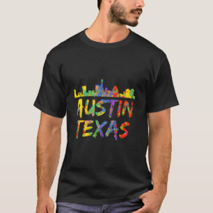 Camiseta Capuz com respingos de tinta do horizonte de Austi
