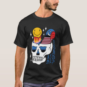 Camiseta Capuz de moletom com caveira esqueleto assustador