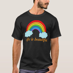 Camiseta Capuz Personalizado Arco-Íris Nome & Citação Per