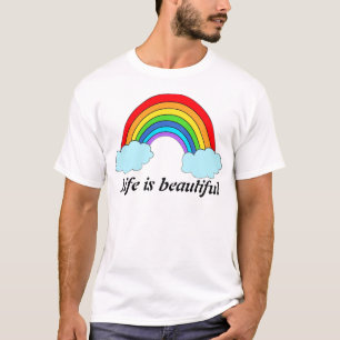 Camiseta Capuz Personalizado Arco-Íris Nome & Citação Per