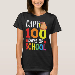 Camiseta Capy 100 Dias De Escola Professor Capybara