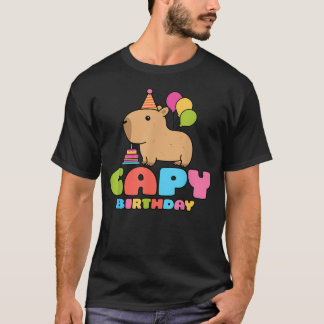Camiseta Capy Aniversário Amante de Capivara Roedor Engraça