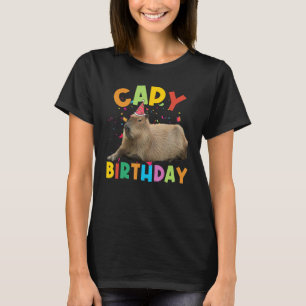 Camiseta Capy Birthday Funny Capybara Animal Boys Girls Bi