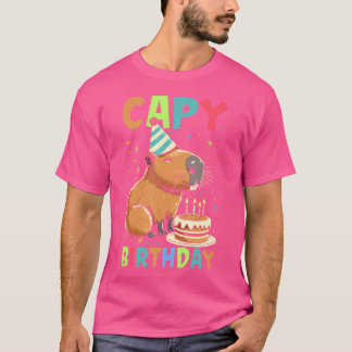 Camiseta Capy Birthday Funny Capybara Animal Boys Girls Bi