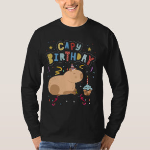 Camiseta Capy Birthday Shirt Funny Capybara Animal Boys Gi